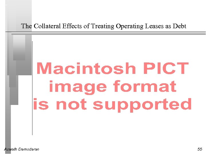 The Collateral Effects of Treating Operating Leases as Debt Aswath Damodaran 55 