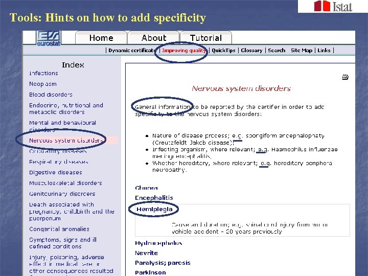 Tools: Hints on how to add specificity 
