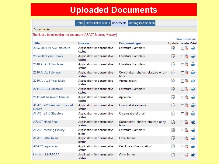 Uploaded Documents 