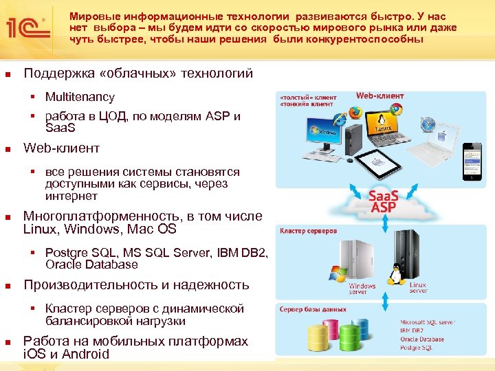 Мировые информационные технологии развиваются быстро. У нас нет выбора – мы будем идти со