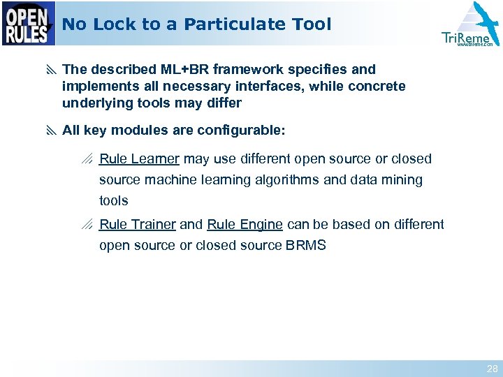 No Lock to a Particulate Tool Tri. Reme www. trireme. com y The described
