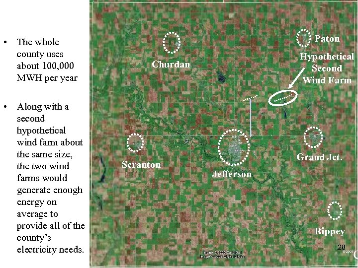  • The whole county uses about 100, 000 MWH per year • Along