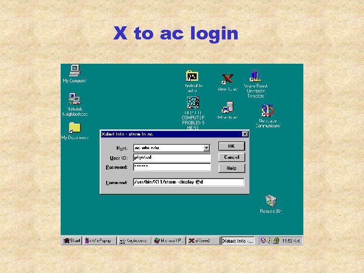 X to ac login 