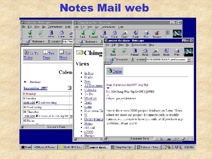 Notes Mail web 