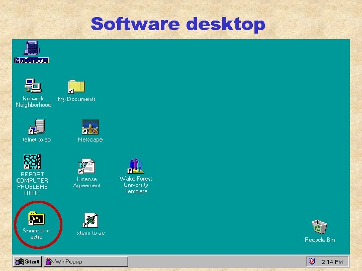 Software desktop 