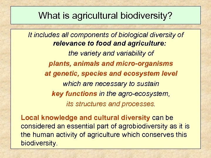 importance of biodiversity in agriculture essay