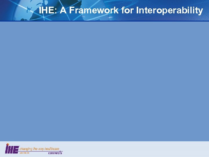 IHE: A Framework for Interoperability 