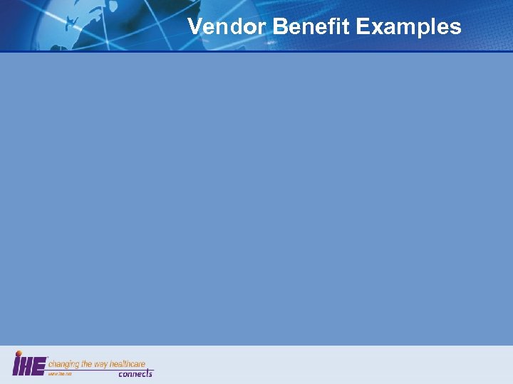 Vendor Benefit Examples 