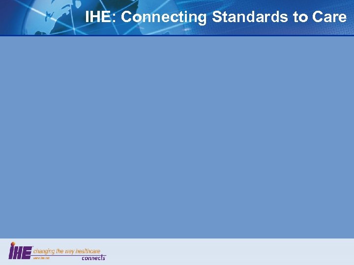 IHE: Connecting Standards to Care 