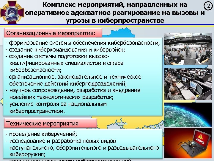 Комплекс мероприятий, направленных на 2 оперативное адекватное реагирование на вызовы и угрозы в киберпространстве
