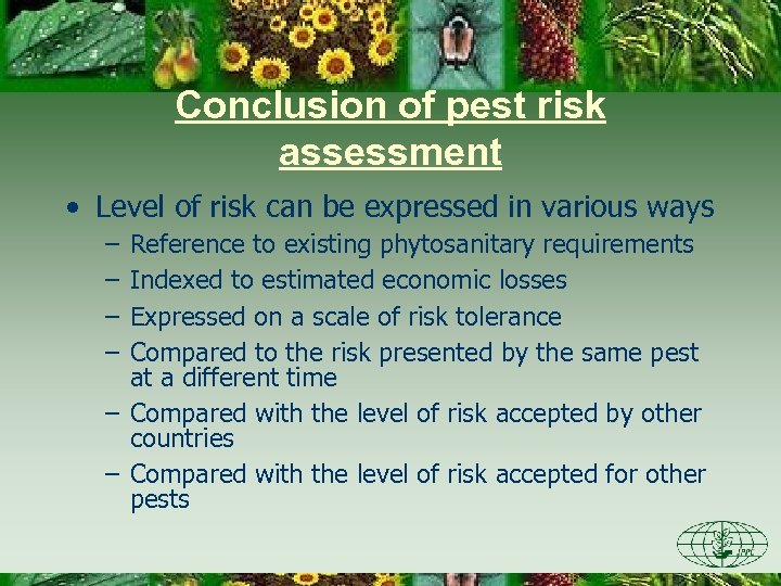 Pest Risk Analysis Pra Training Cfia Acia International Plant 