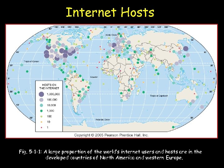 Internet Hosts Fig. 5 -1 -1: A large proportion of the world’s internet users