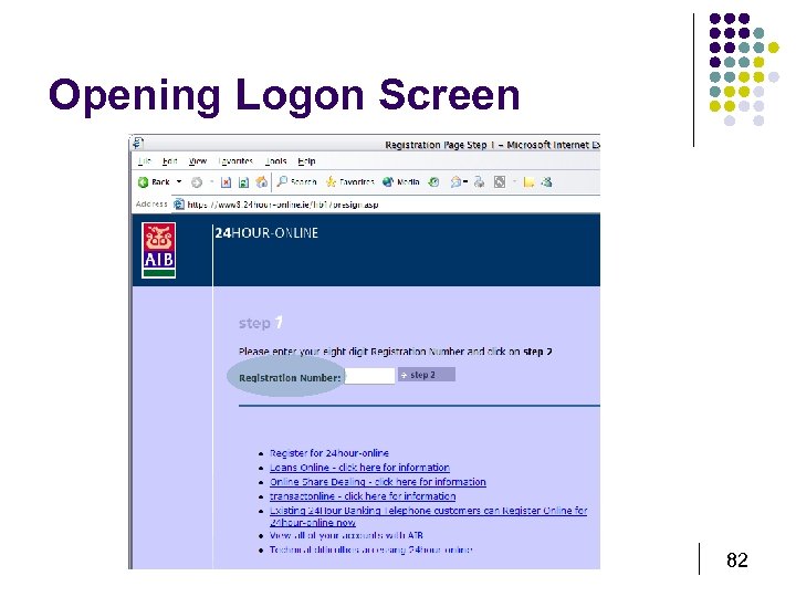Opening Logon Screen 82 