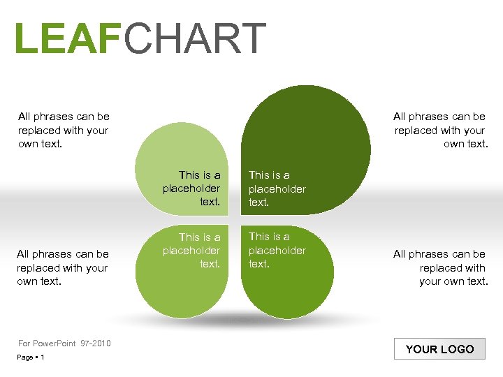 LEAFCHART All phrases can be replaced with your own text. This is a placeholder