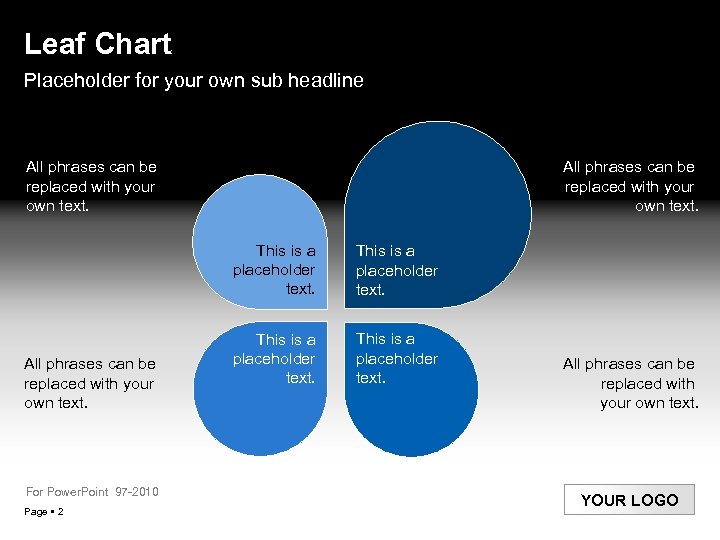 Leaf Chart Placeholder for your own sub headline All phrases can be replaced with