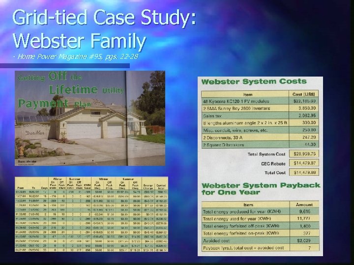 Grid-tied Case Study: Webster Family - Home Power Magazine #95, pgs. 22 -28 
