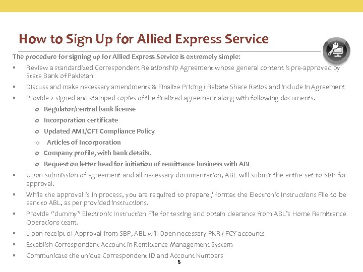 How to Sign Up for Allied Express Service The procedure for signing up for