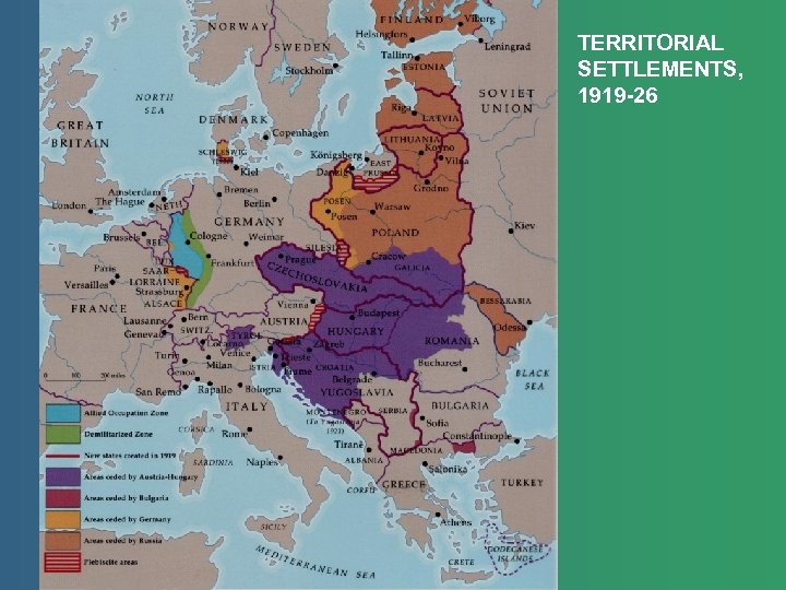 TERRITORIAL SETTLEMENTS, 1919 -26 