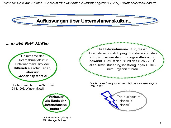Professor Dr. Klaus Eckrich - Centrum für excellentes Kulturmanagement (CEK) - www. drklauseckrich. de