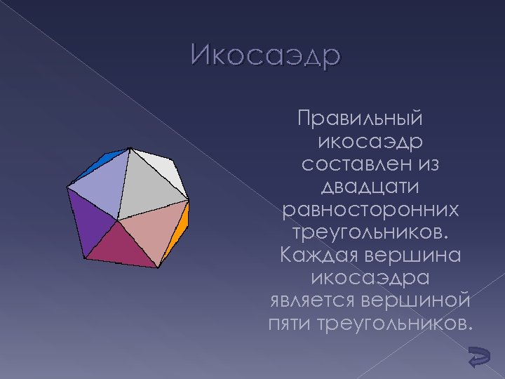 Икосаэдр презентация 10 класс