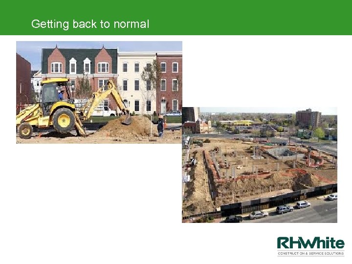 Getting back to normal 