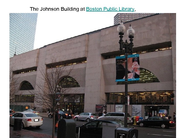 The Johnson Building at Boston Public Library, 