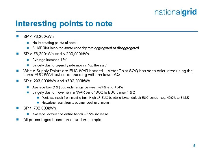 Interesting points to note ¾ SP < 73, 200 k. Wh ¾ No interesting