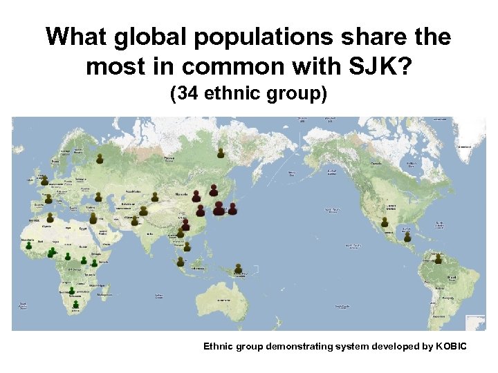 What global populations share the most in common with SJK? (34 ethnic group) Ethnic