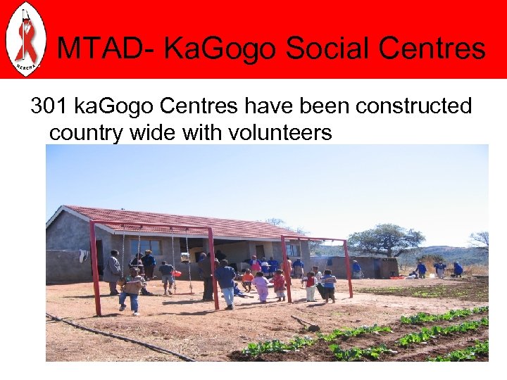 MTAD- Ka. Gogo Social Centres 301 ka. Gogo Centres have been constructed country wide