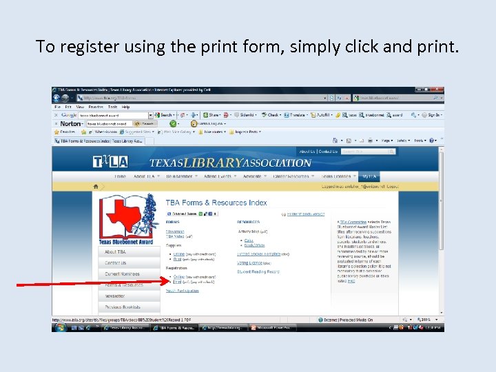 To register using the print form, simply click and print. 