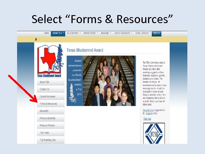 Select “Forms & Resources” 