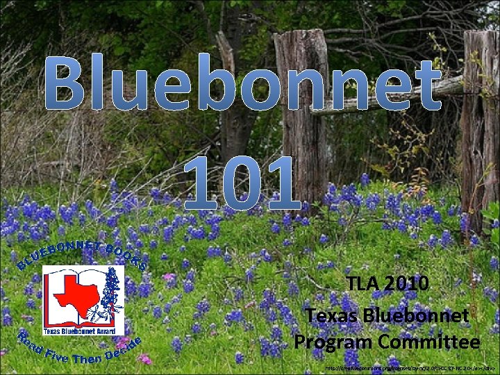 Bluebonnet 101 TLA 2010 Texas Bluebonnet Program Committee http: //creativecommons. org/licenses/by-nc/2. 0/">CC BY-NC 2.