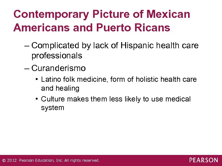 Contemporary Picture of Mexican Americans and Puerto Ricans – Complicated by lack of Hispanic