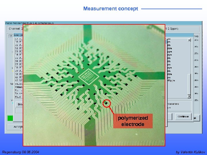 Measurement concept polymerized electrode Regensburg 08. 06. 2004 by Valentin Kulikov 