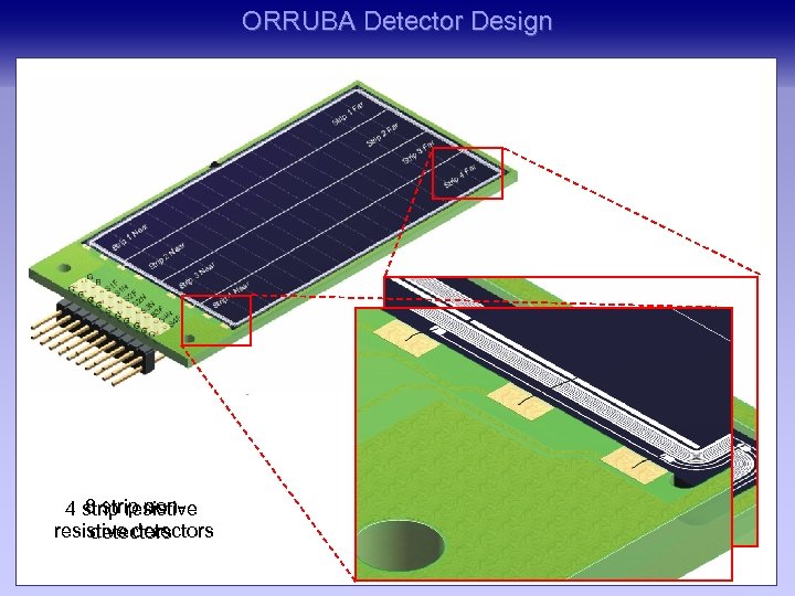 ORRUBA Detector Design 8 strip non 4 strip resistive detectors 