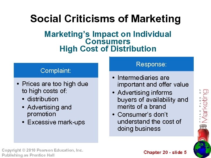 Social Criticisms of Marketing’s Impact on Individual Consumers High Cost of Distribution Complaint: •