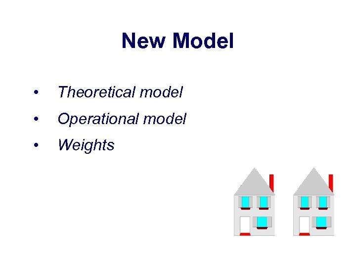 New Model • Theoretical model • Operational model • Weights 