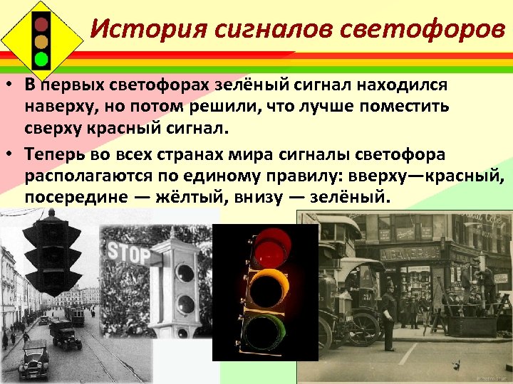 История светофора презентация