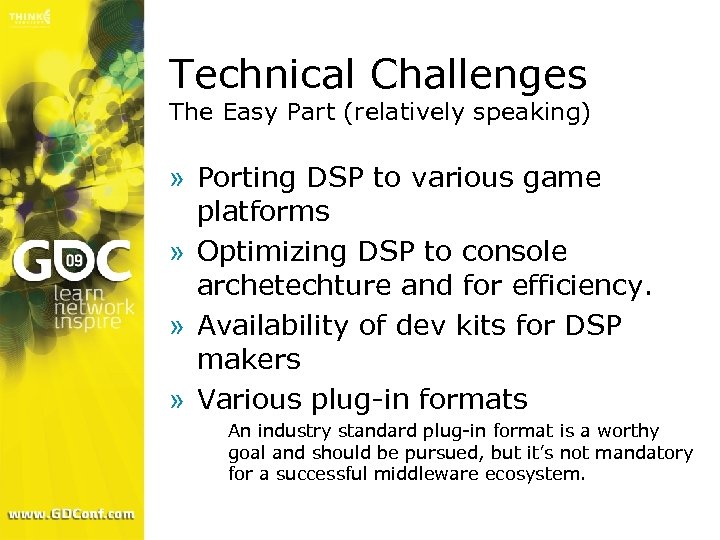 Technical Challenges The Easy Part (relatively speaking) » Porting DSP to various game platforms