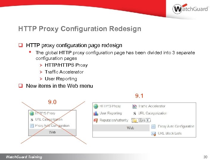HTTP Proxy Configuration Redesign q HTTP proxy configuration page redesign • The global HTTP