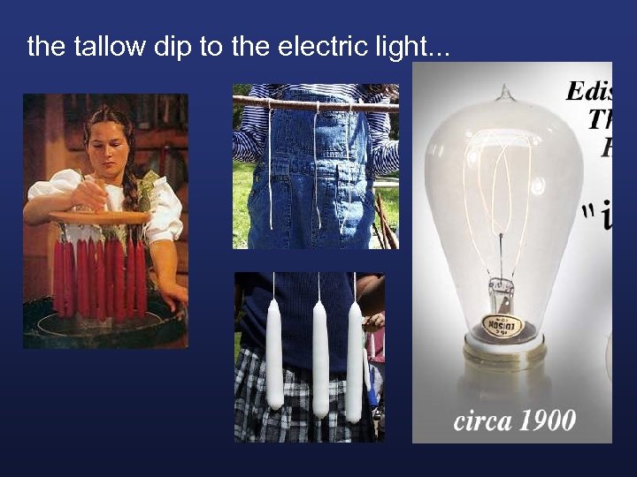 the tallow dip to the electric light. . . 