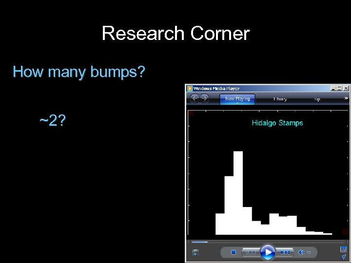 Research Corner How many bumps? ~2? 