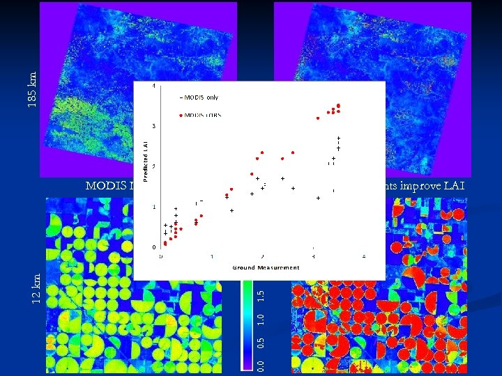 185 km Ground measurements improve LAI 2. 0 1. 5 1. 0 0. 5