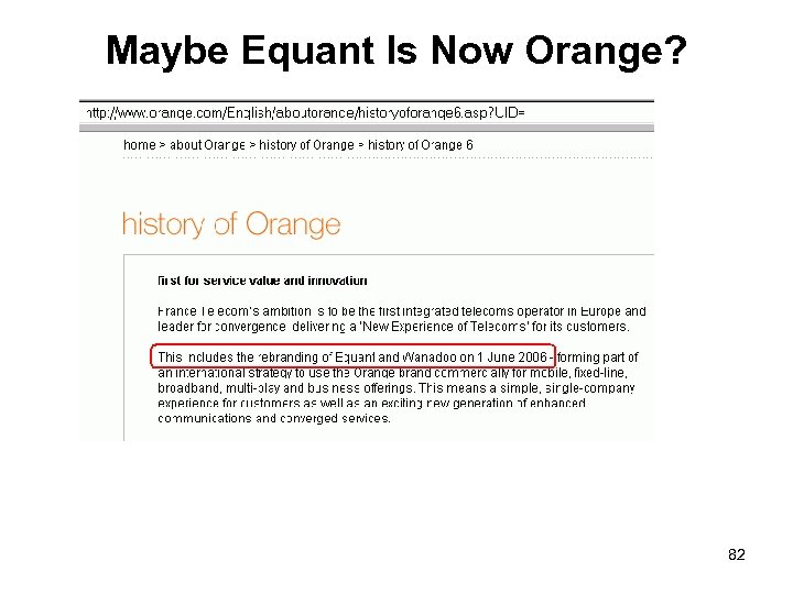 Maybe Equant Is Now Orange? 82 