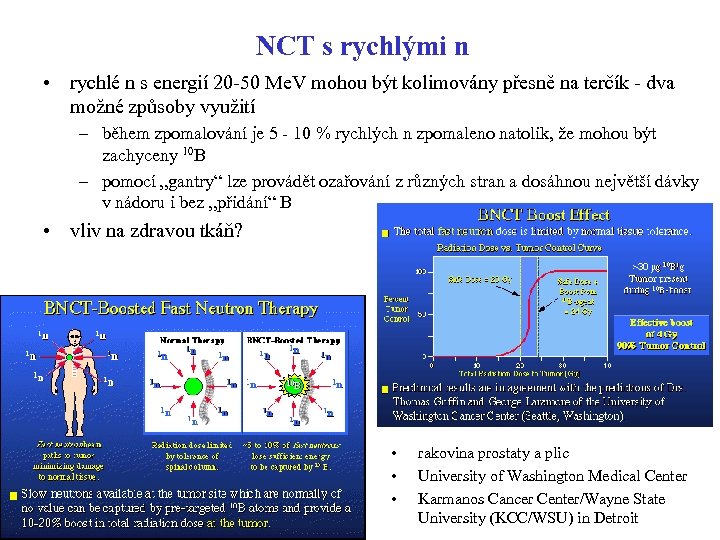 NCT s rychlými n • rychlé n s energií 20 -50 Me. V mohou