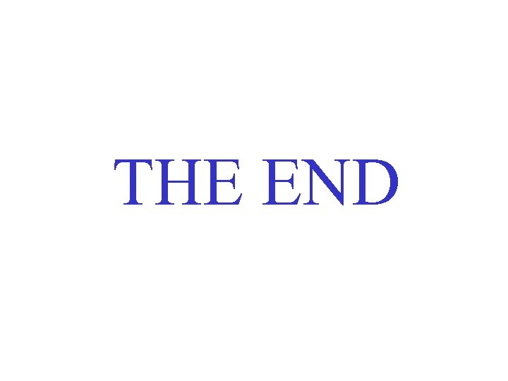 THE END 