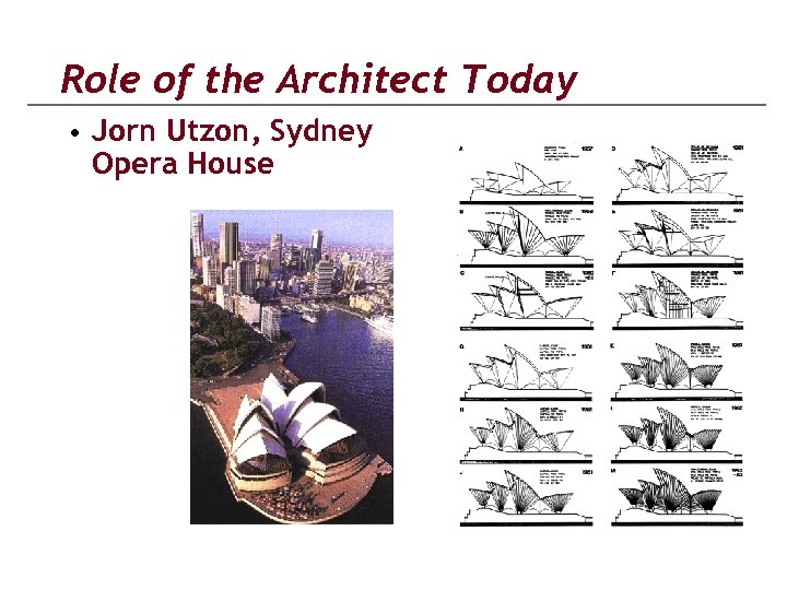Role of the Architect Today • Jorn Utzon, Sydney Opera House 