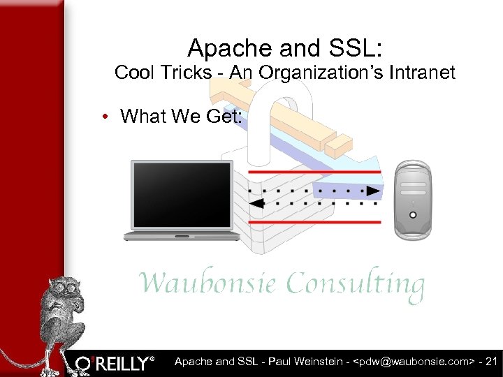 Apache and SSL: Cool Tricks - An Organization’s Intranet • What We Get: Apache