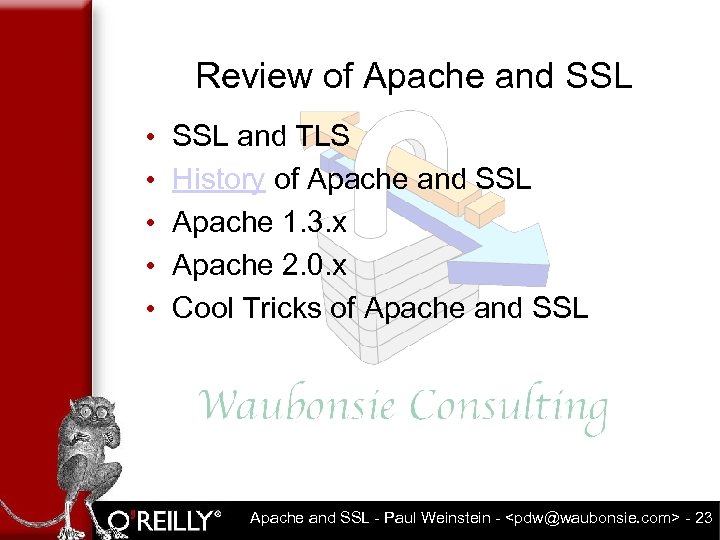 Review of Apache and SSL • • • SSL and TLS History of Apache