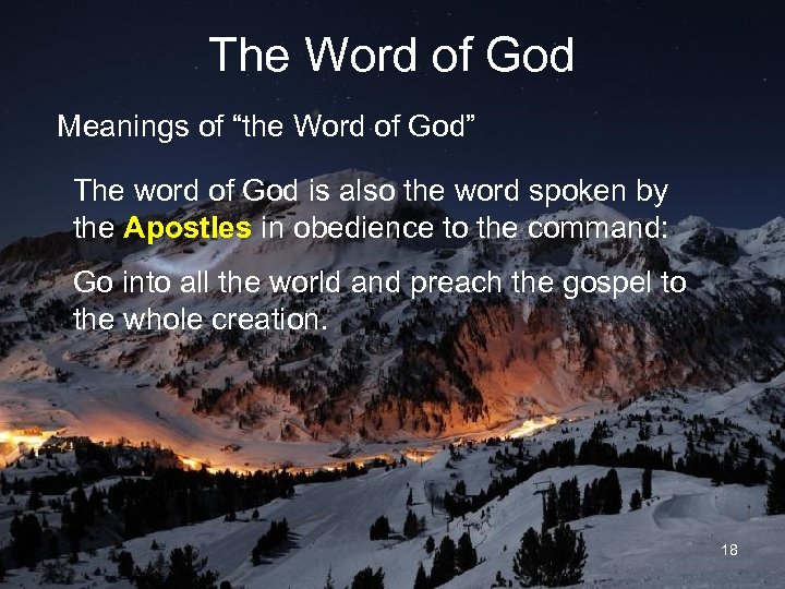 The Word of God Meanings of “the Word of God” The word of God